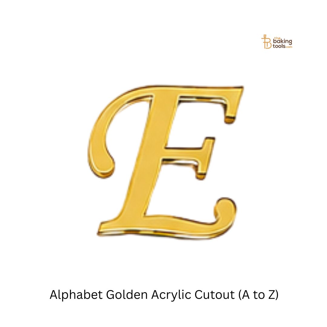 Alphabet Golden Acrylic Cutout (A to Z)