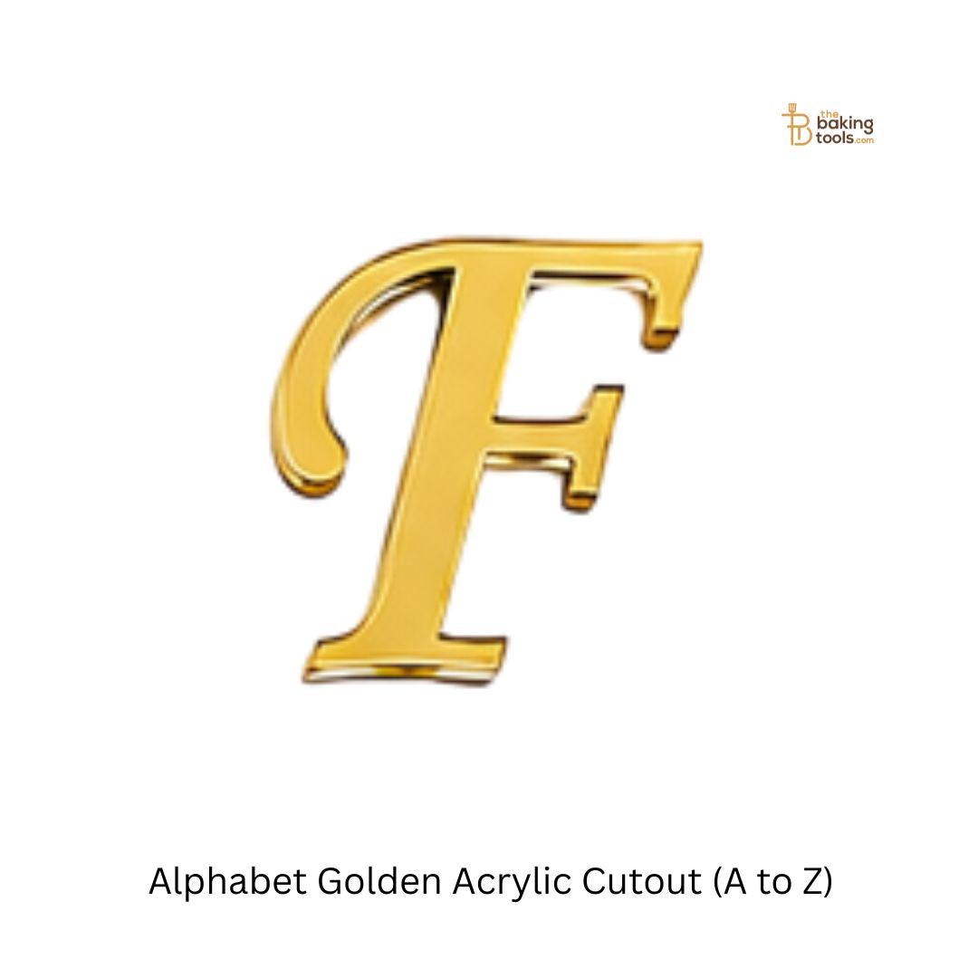 Alphabet Golden Acrylic Cutout (A to Z)
