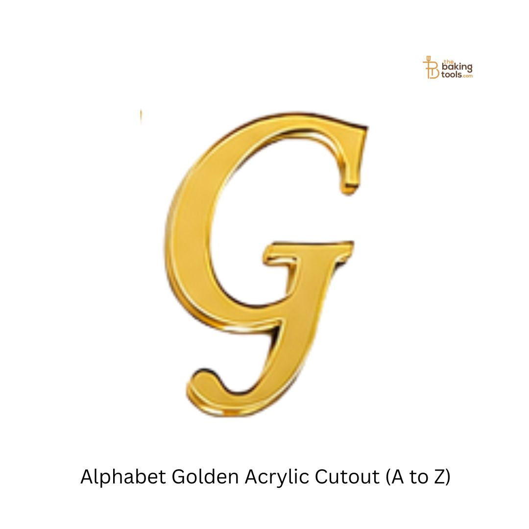 Alphabet Golden Acrylic Cutout (A to Z)