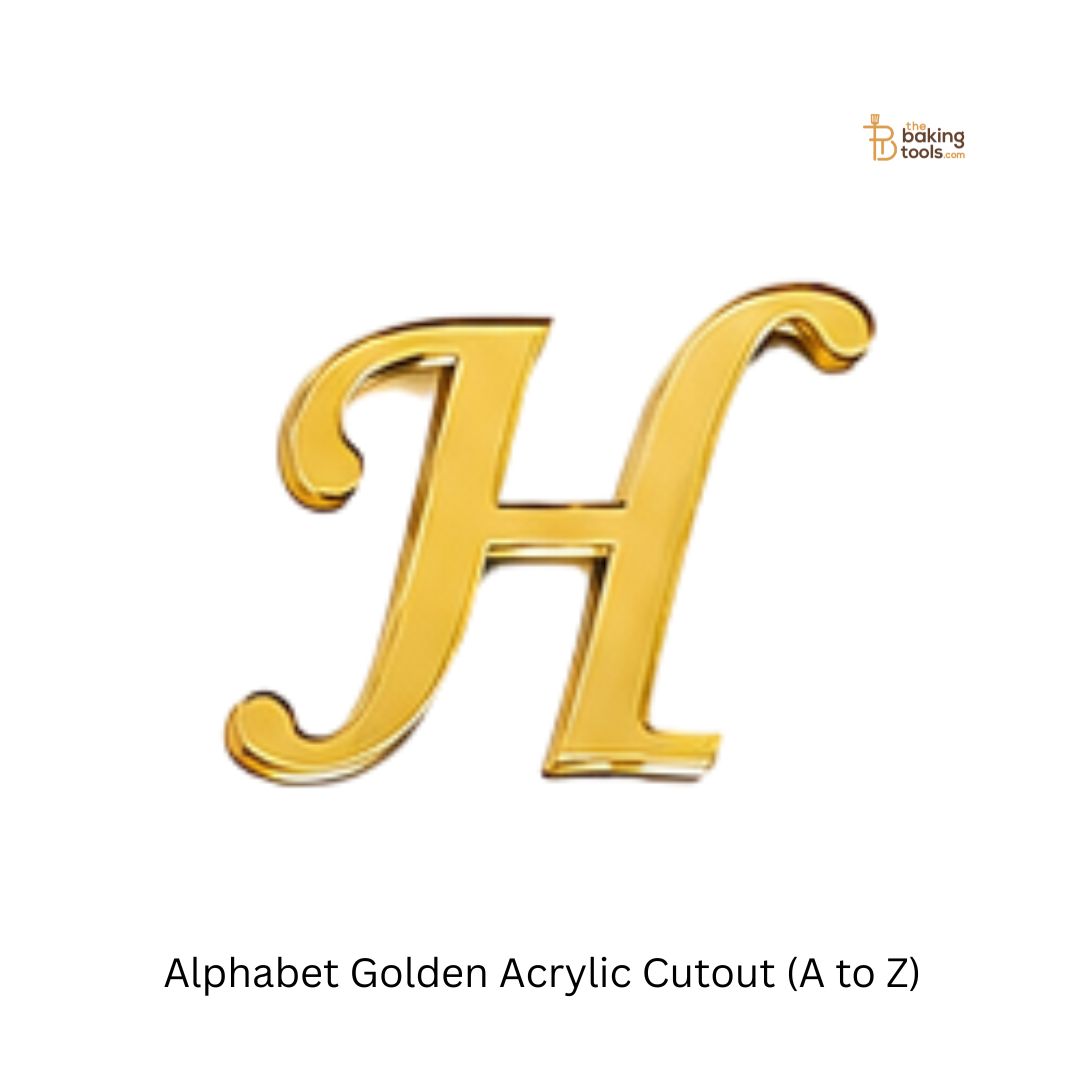 Alphabet Golden Acrylic Cutout (A to Z)