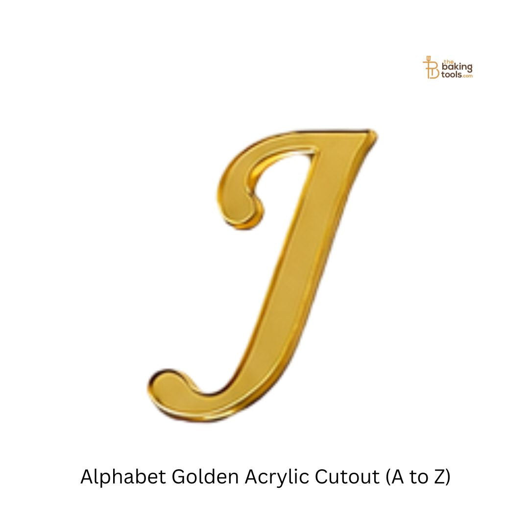 Alphabet Golden Acrylic Cutout (A to Z)