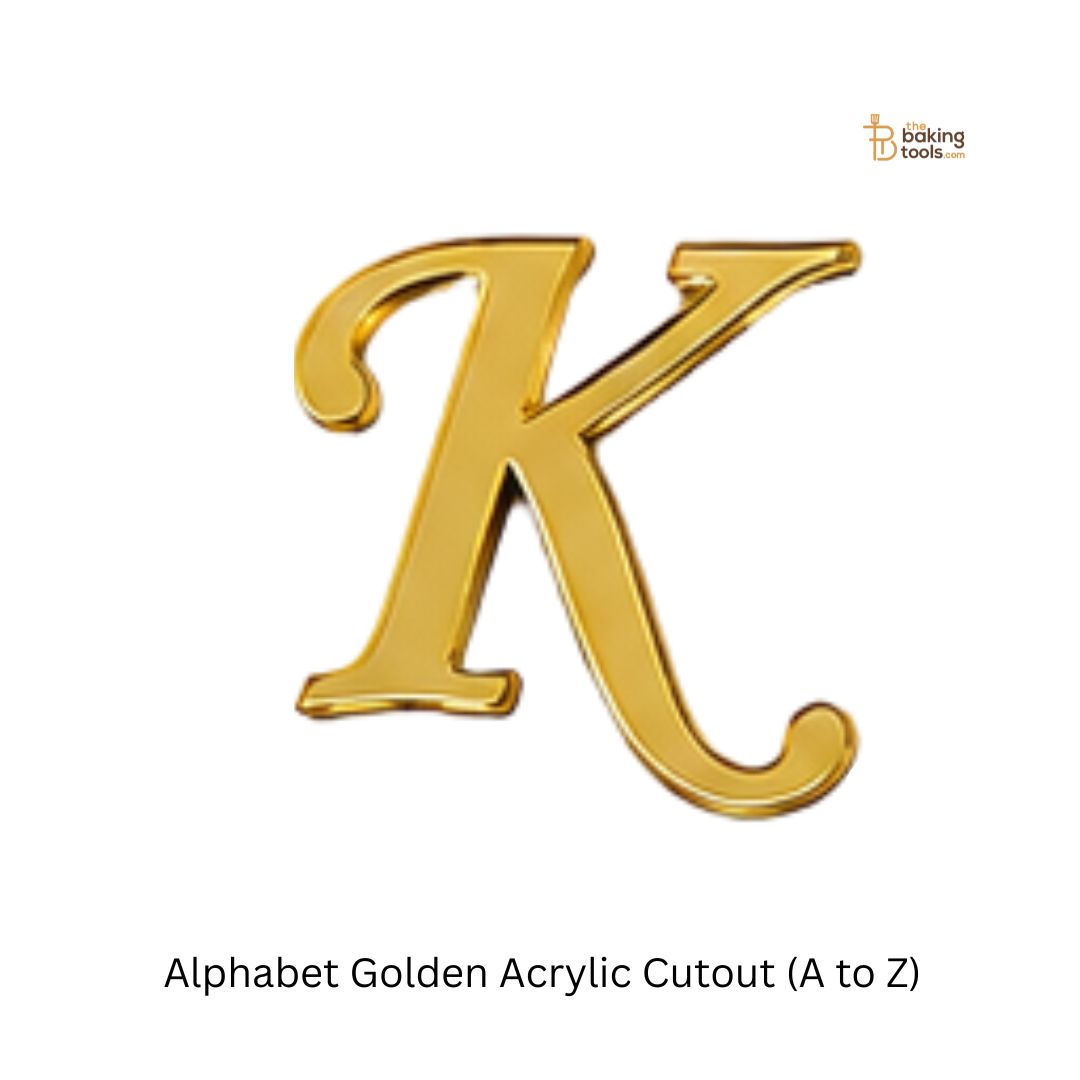 Alphabet Golden Acrylic Cutout (A to Z)