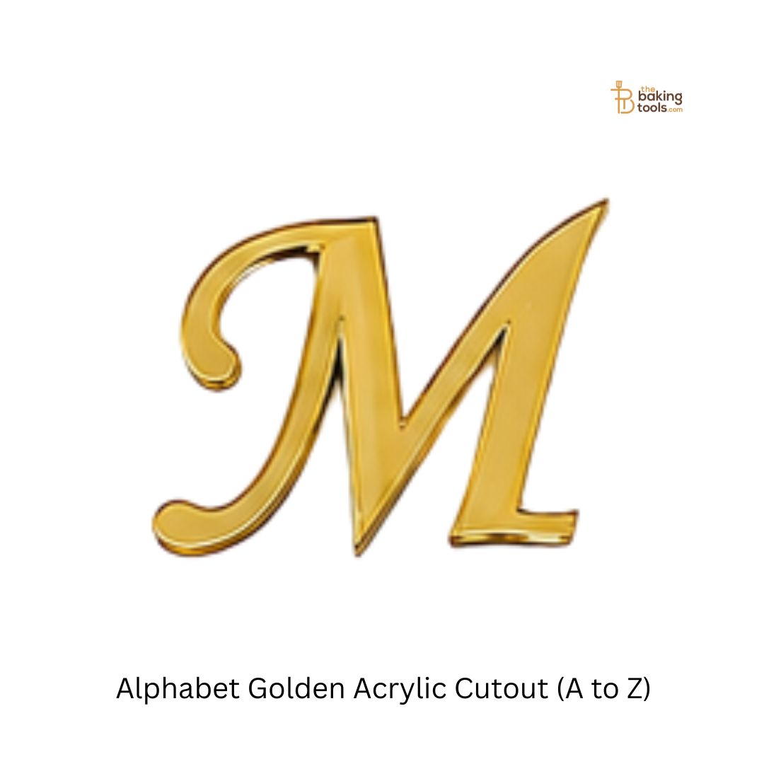Alphabet Golden Acrylic Cutout (A to Z)