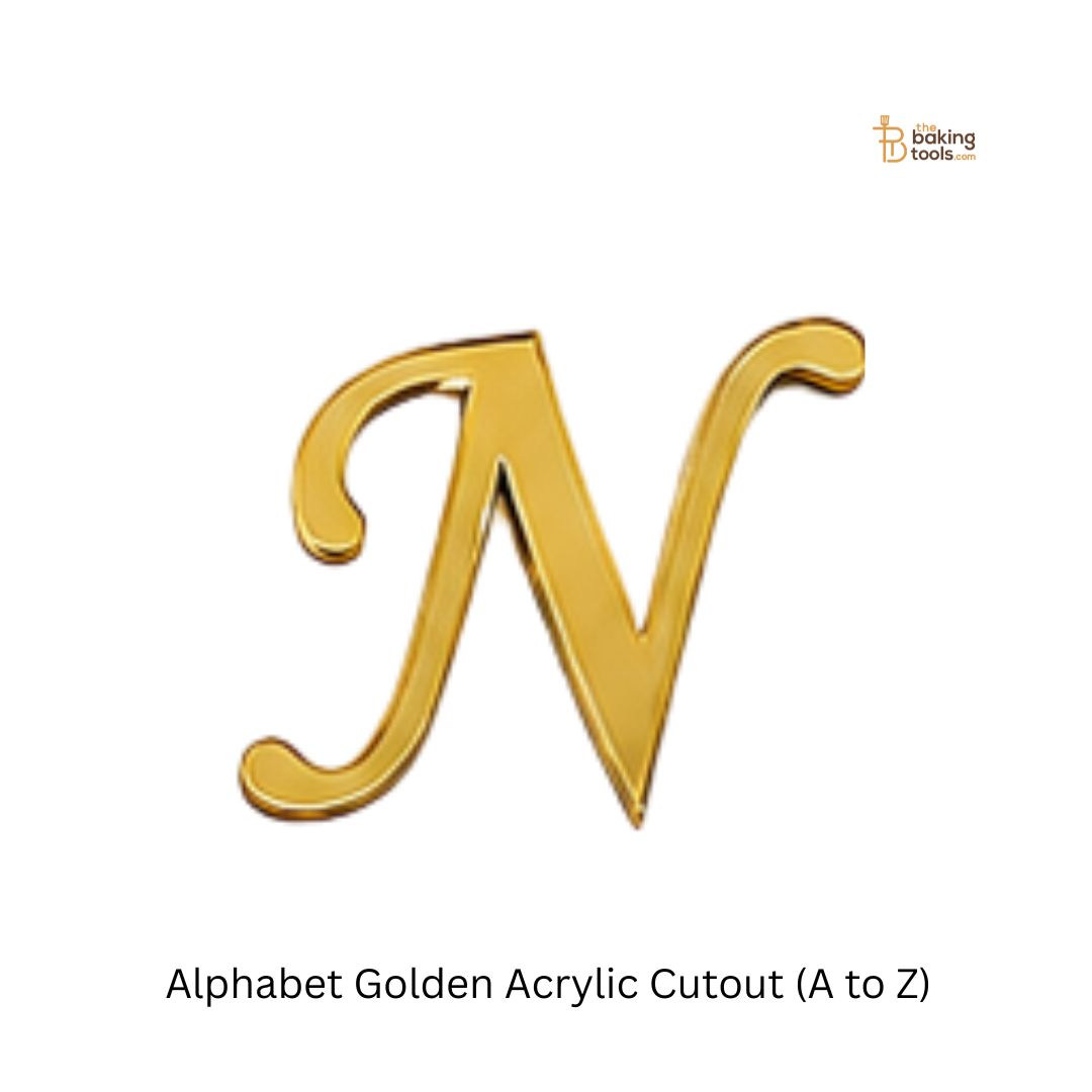 Alphabet Golden Acrylic Cutout (A to Z)