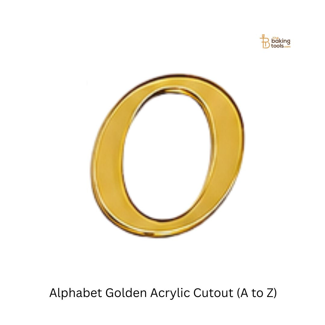 Alphabet Golden Acrylic Cutout (A to Z)