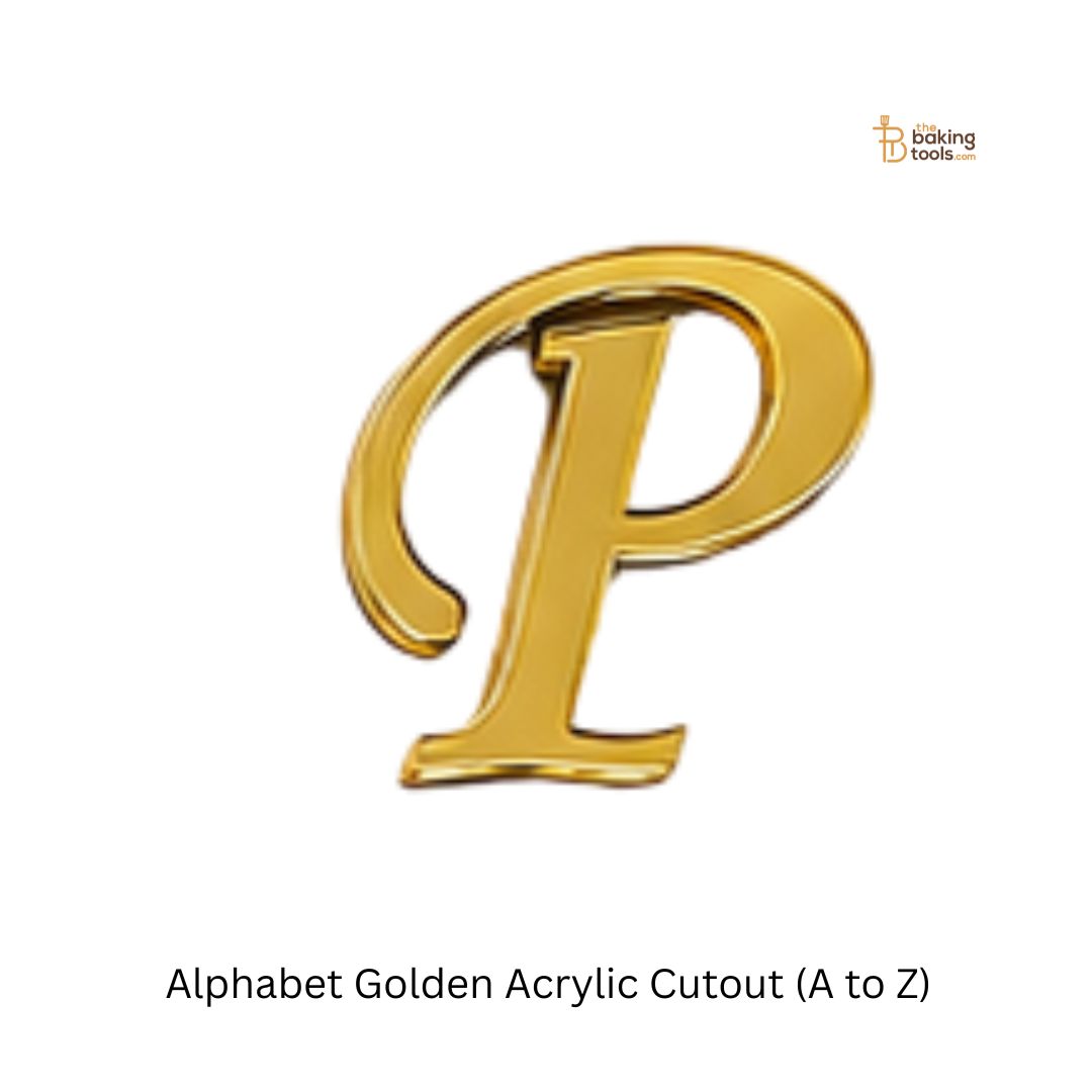 Alphabet Golden Acrylic Cutout (A to Z)