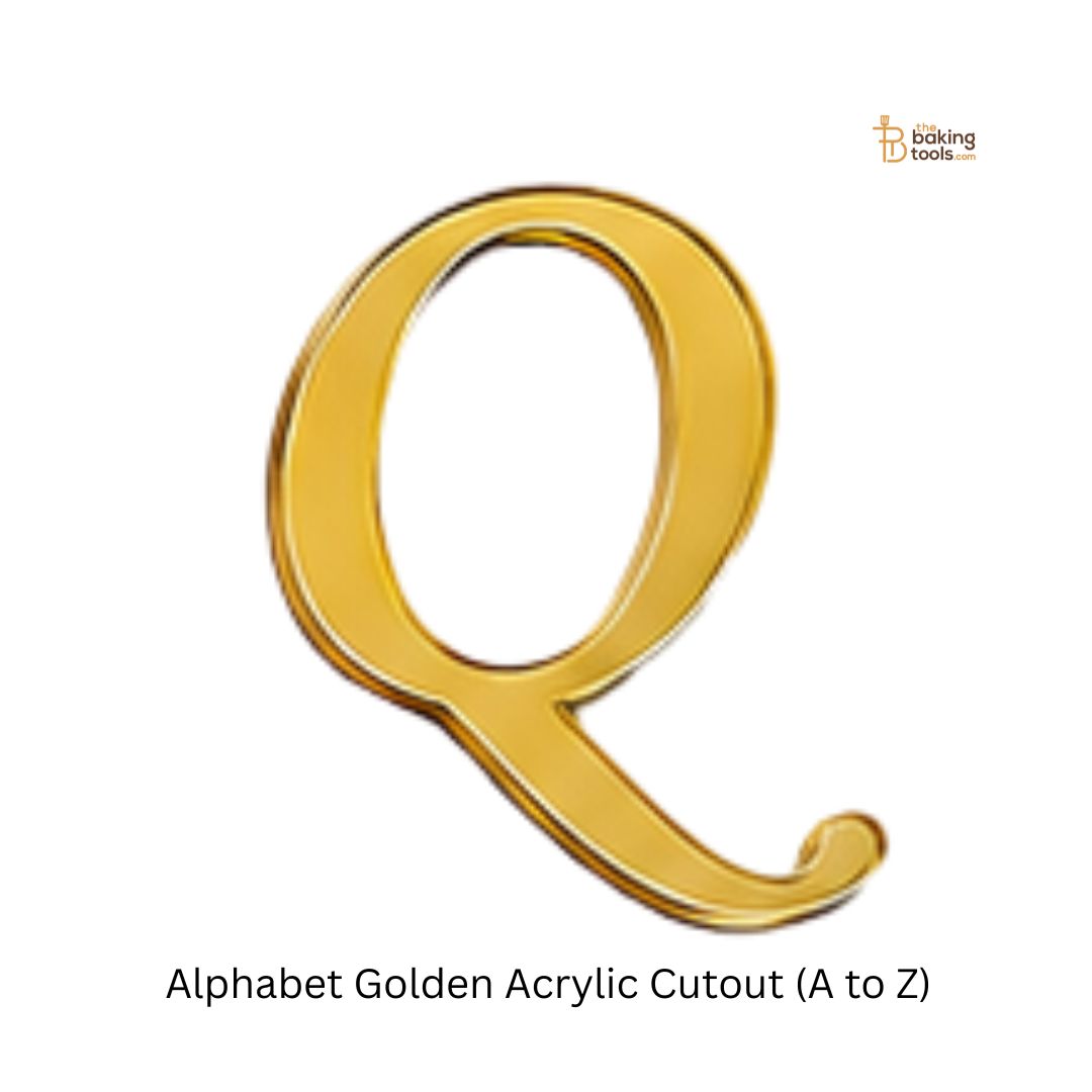 Alphabet Golden Acrylic Cutout (A to Z)