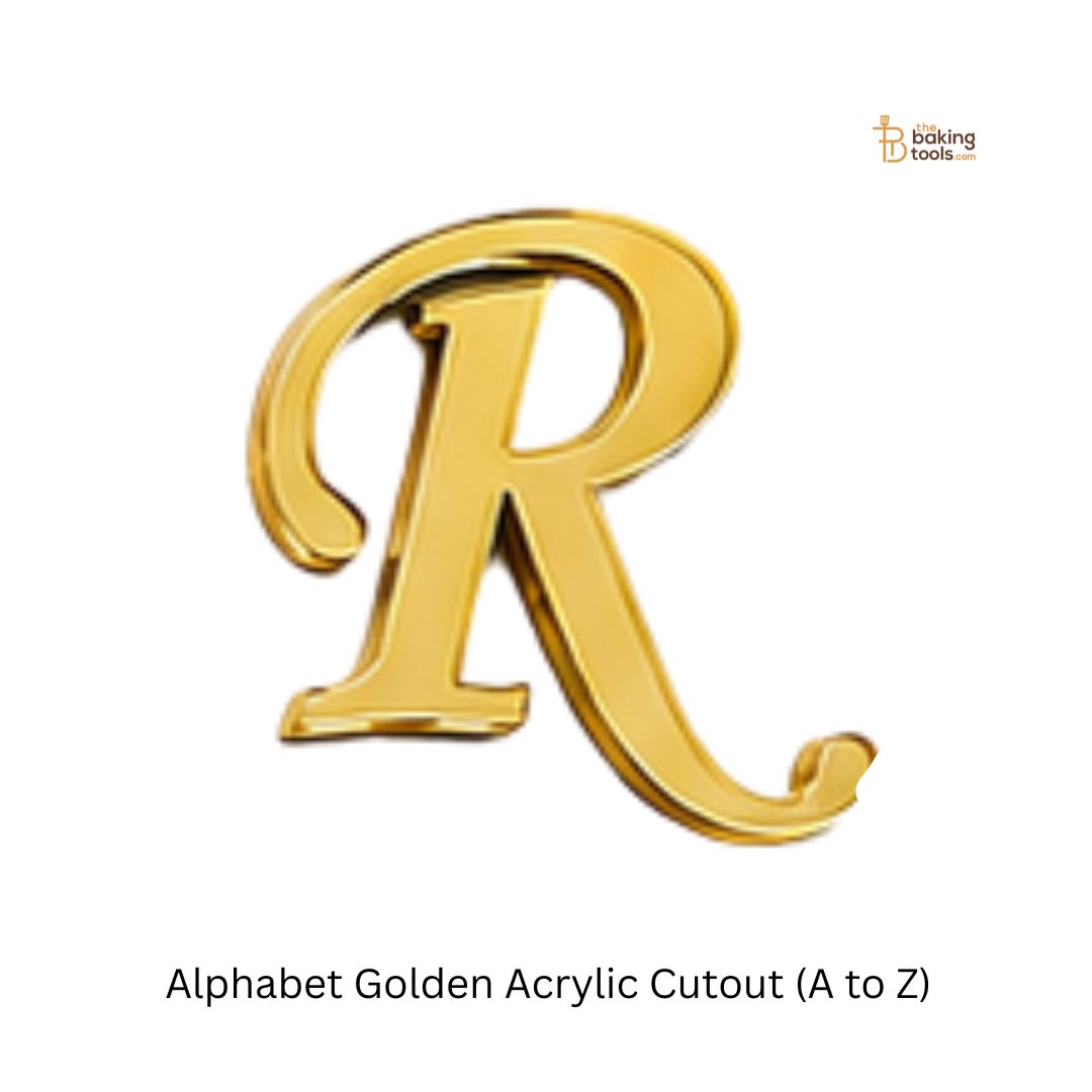 Alphabet Golden Acrylic Cutout (A to Z)
