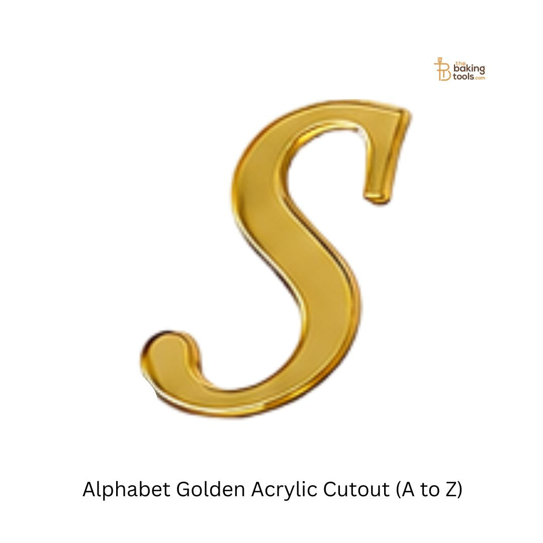 Alphabet Golden Acrylic Cutout (A to Z)
