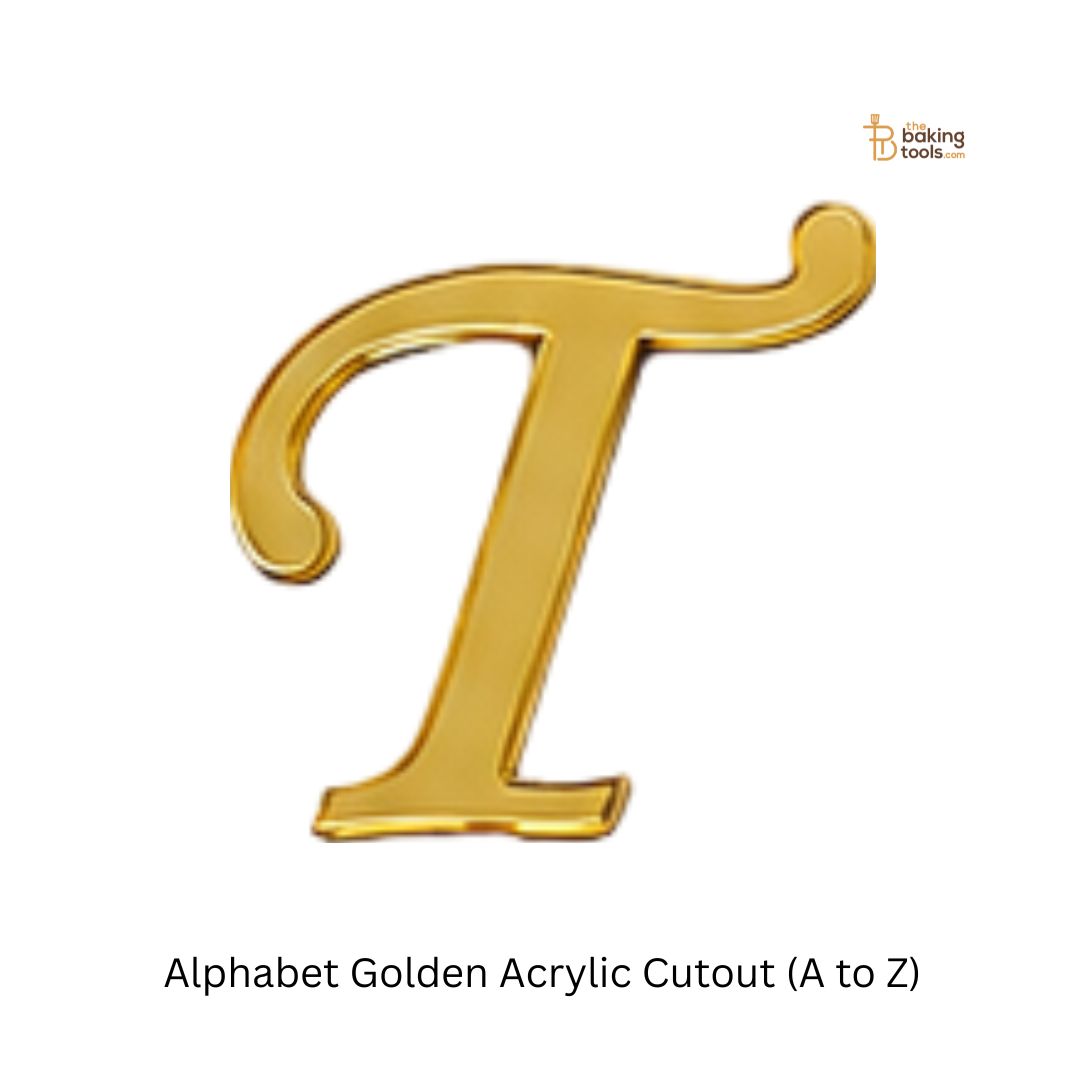 Alphabet Golden Acrylic Cutout (A to Z)