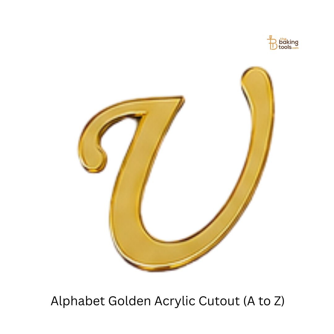 Alphabet Golden Acrylic Cutout (A to Z)
