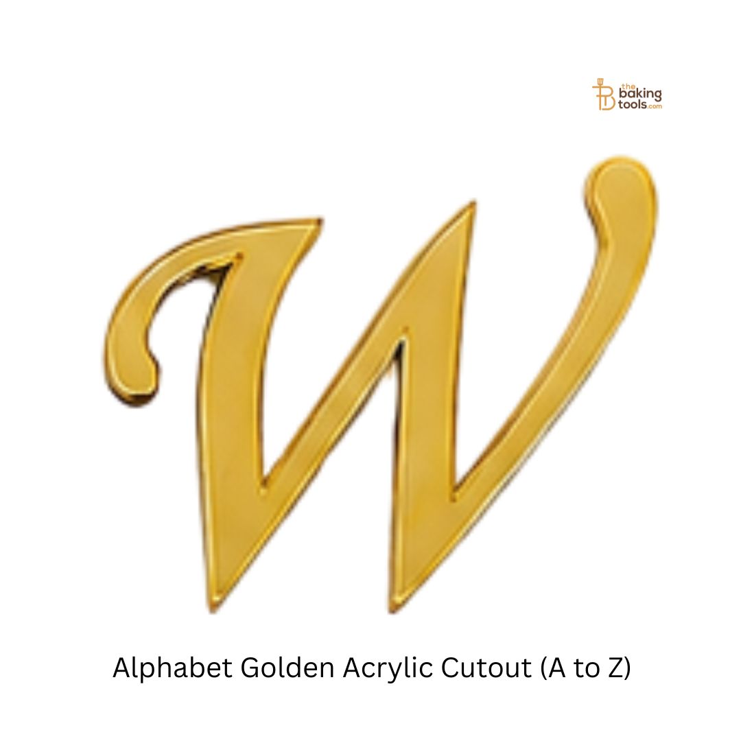 Alphabet Golden Acrylic Cutout (A to Z)