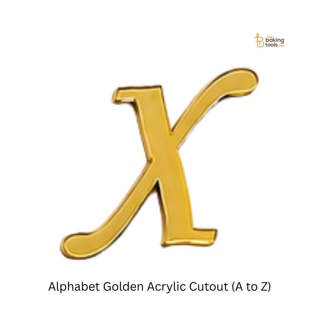 Alphabet Golden Acrylic Cutout (A to Z)