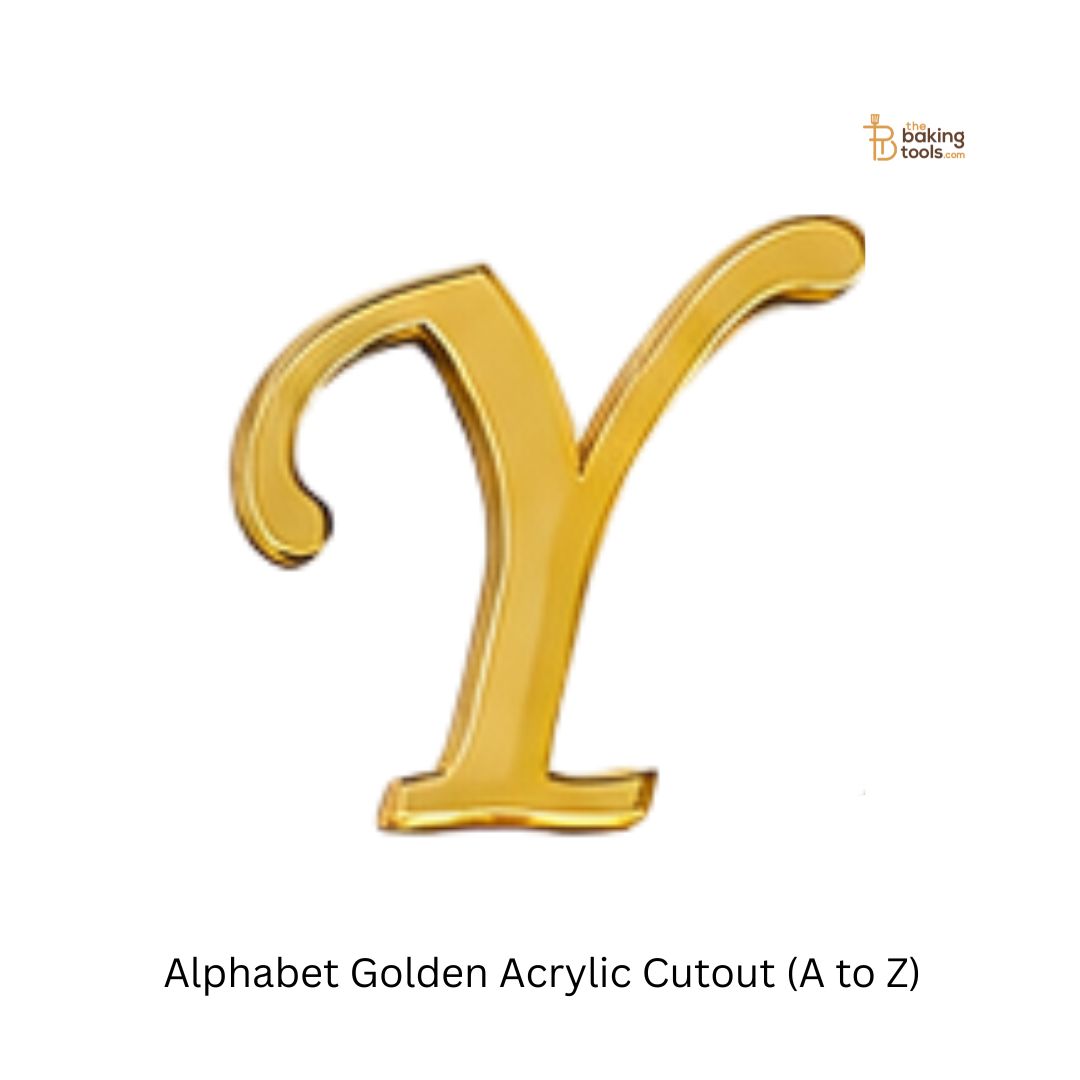 Alphabet Golden Acrylic Cutout (A to Z)