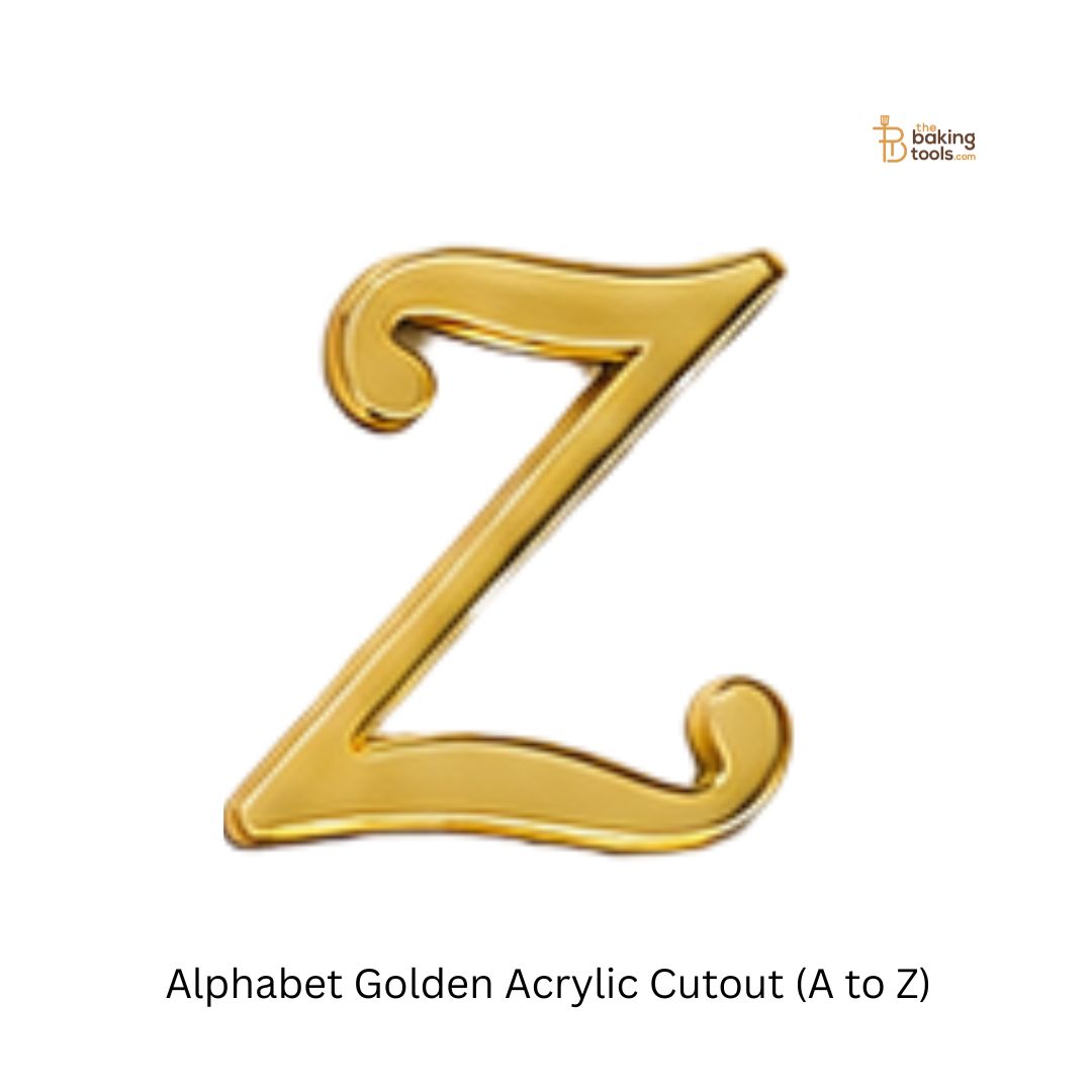 Alphabet Golden Acrylic Cutout (A to Z)