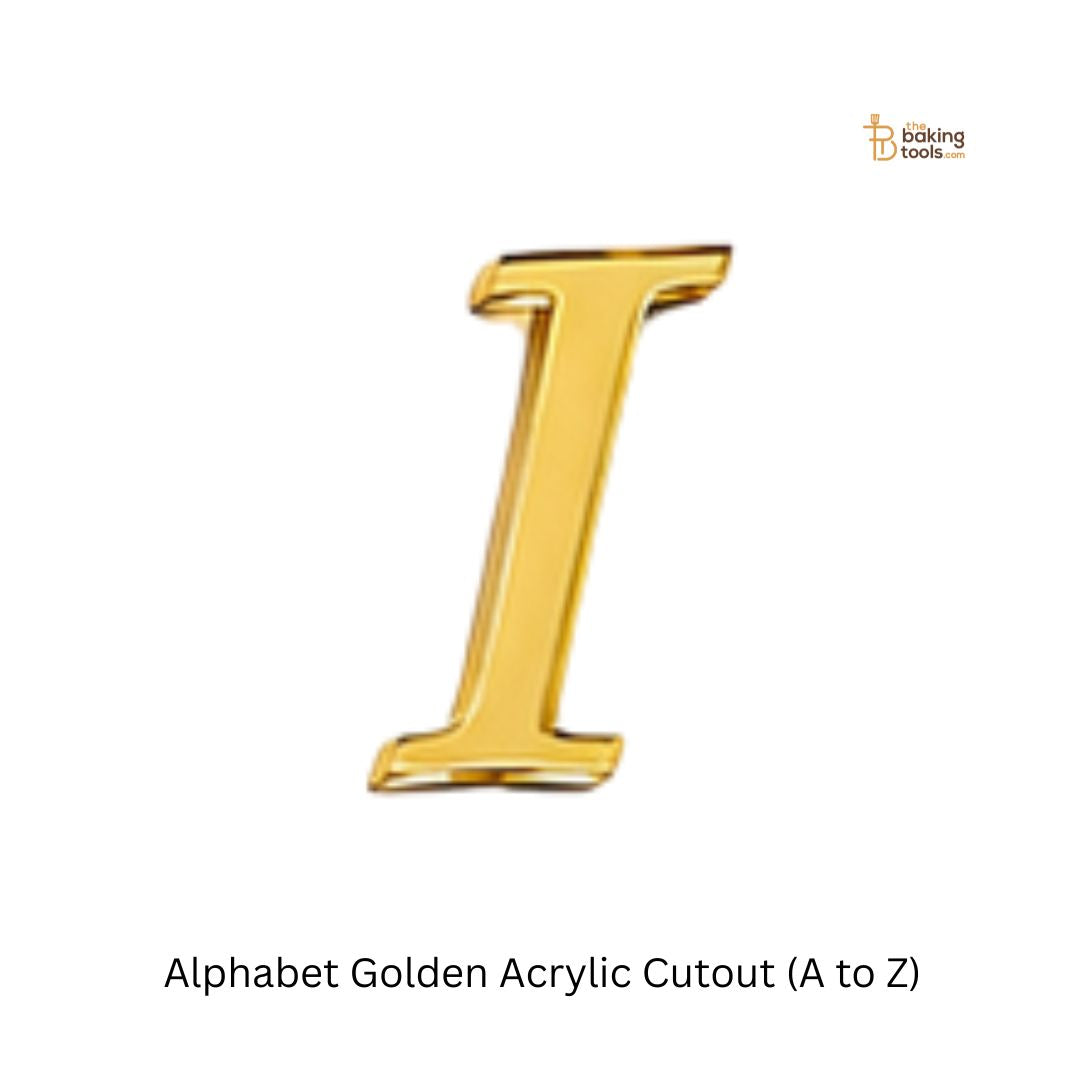 Alphabet Golden Acrylic Cutout (A to Z)