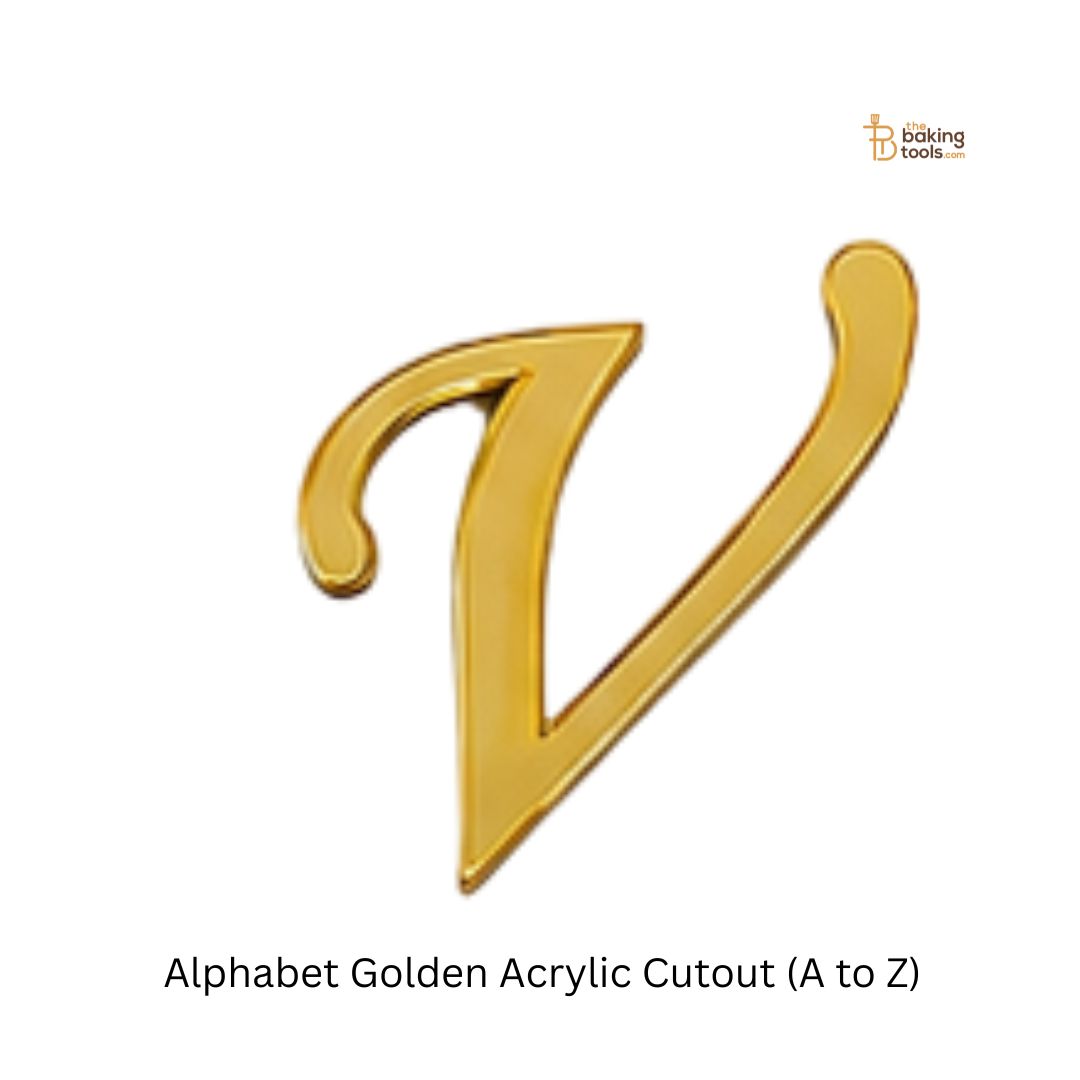 Alphabet Golden Acrylic Cutout (A to Z)