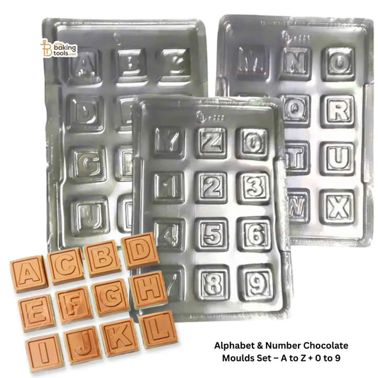 Alphabet Number Chocolate Moulds Set A to Z 0 to 9