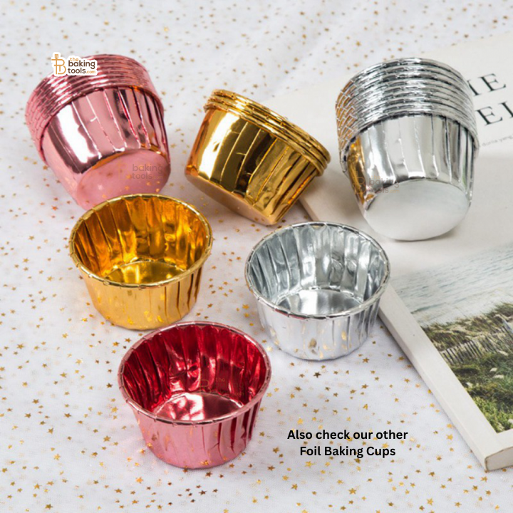Gold Baking Cups – Direct Bakeable Cupcake Liners for Bake & Serve – Pack of 50