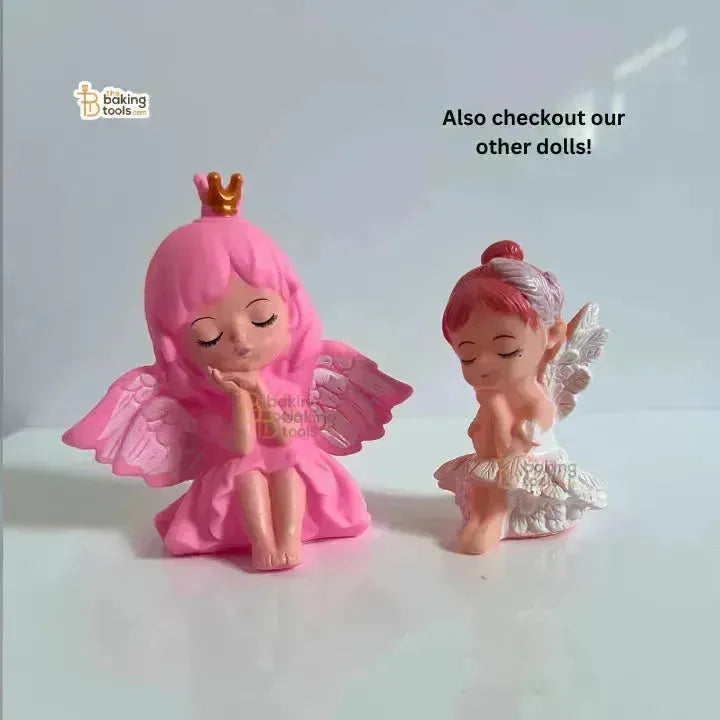 Pink Anne Doll Angel Girl Toy Cake Topper - thebakingtools.com