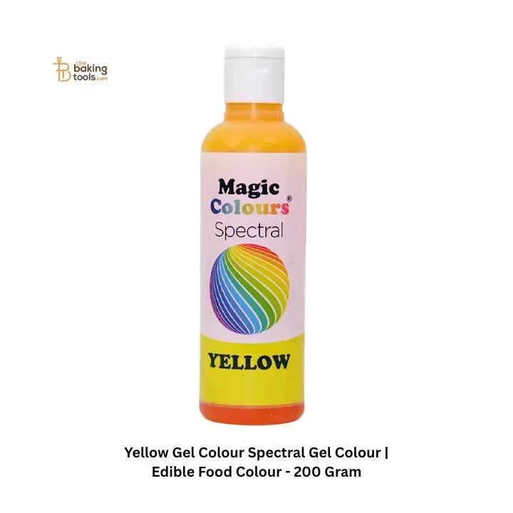 Yellow Gel Colour Spectral Gel Colour | Edible Food Colour - 200 Gram - thebakingtools.com