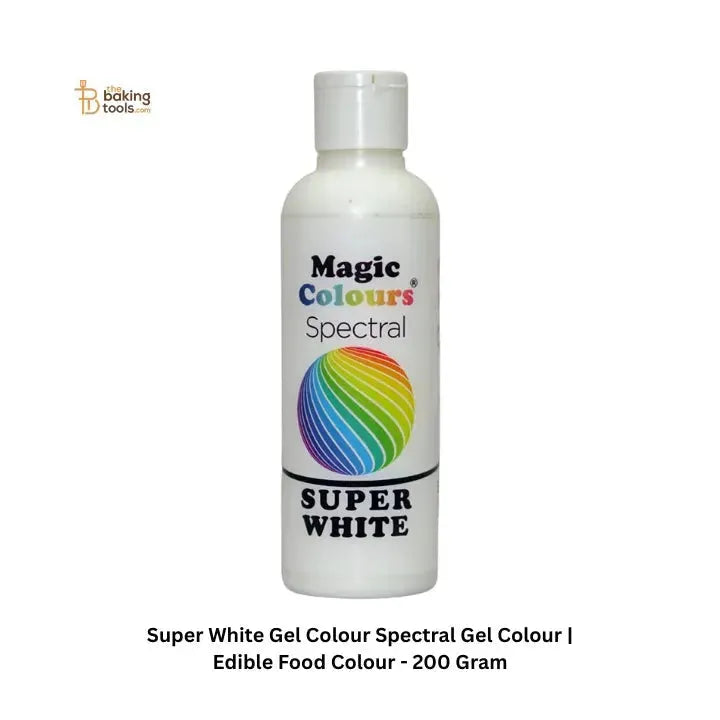 Super White Gel Colour Spectral Gel Colour | Edible Food Colour - 200 Gram - thebakingtools.com
