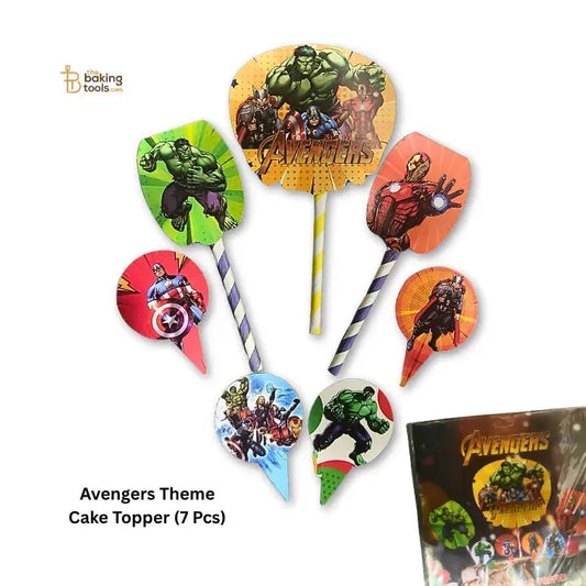 Avengers Theme Cake Topper (7 Pcs) - thebakingtools.com