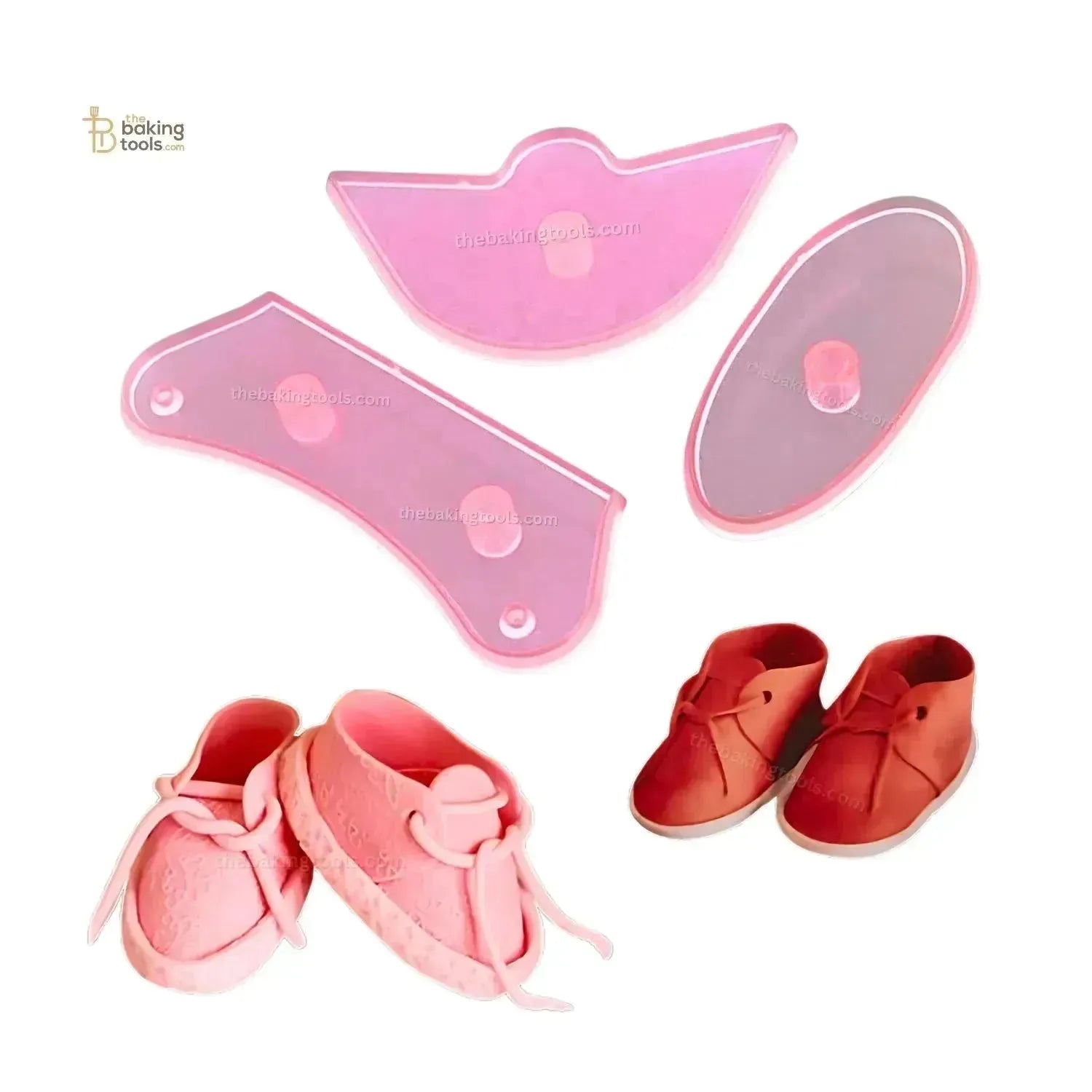 Baby Shoe Cutter 3 Pcs Baby Shower Fondant Cutter Set - thebakingtools.com