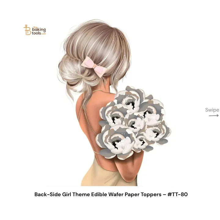 Back-Side Girl Theme Edible Wafer Paper Toppers – #TT-80 - thebakingtools.com