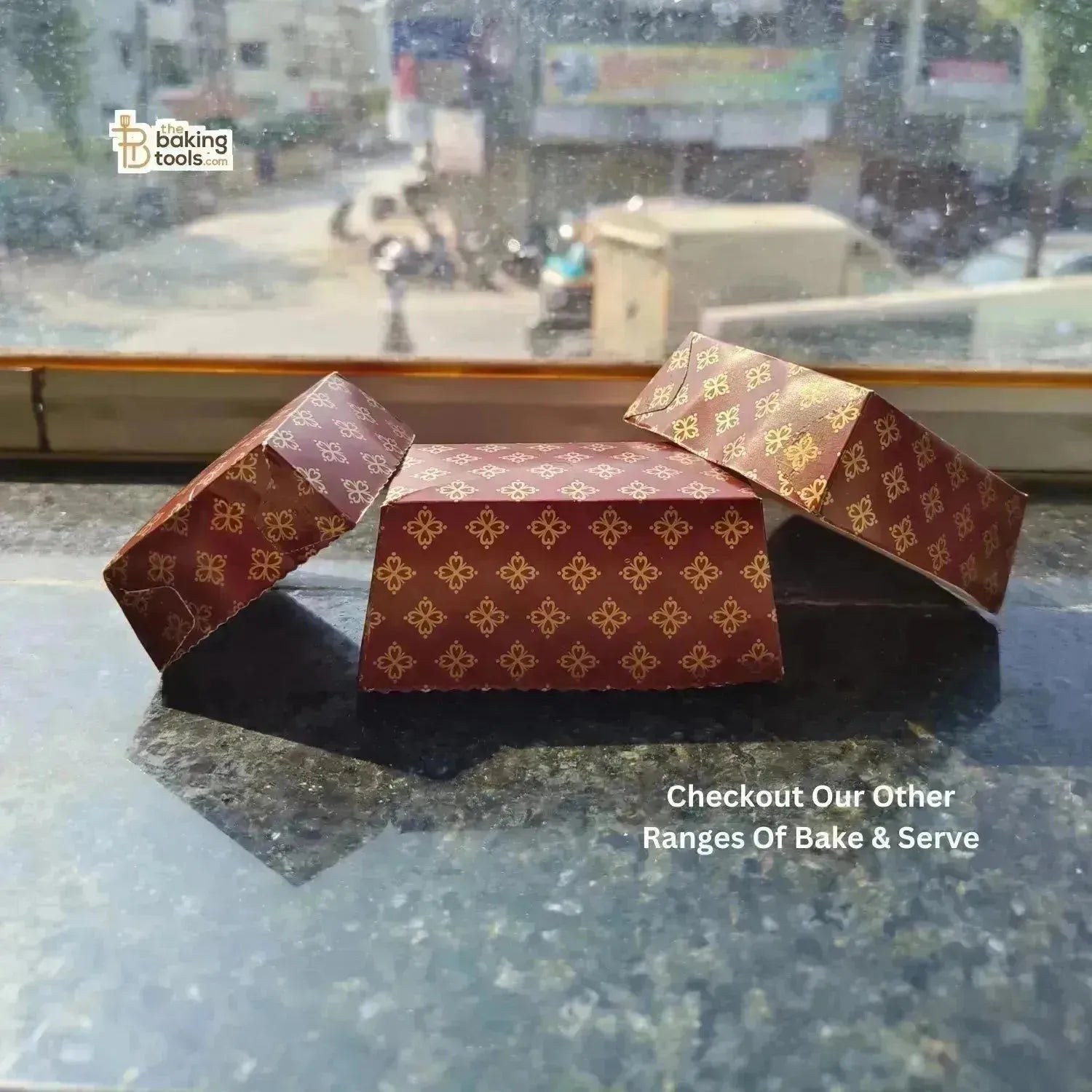 Rectangular Bake And Serve Disposable Paper Brownie Box - thebakingtools.com