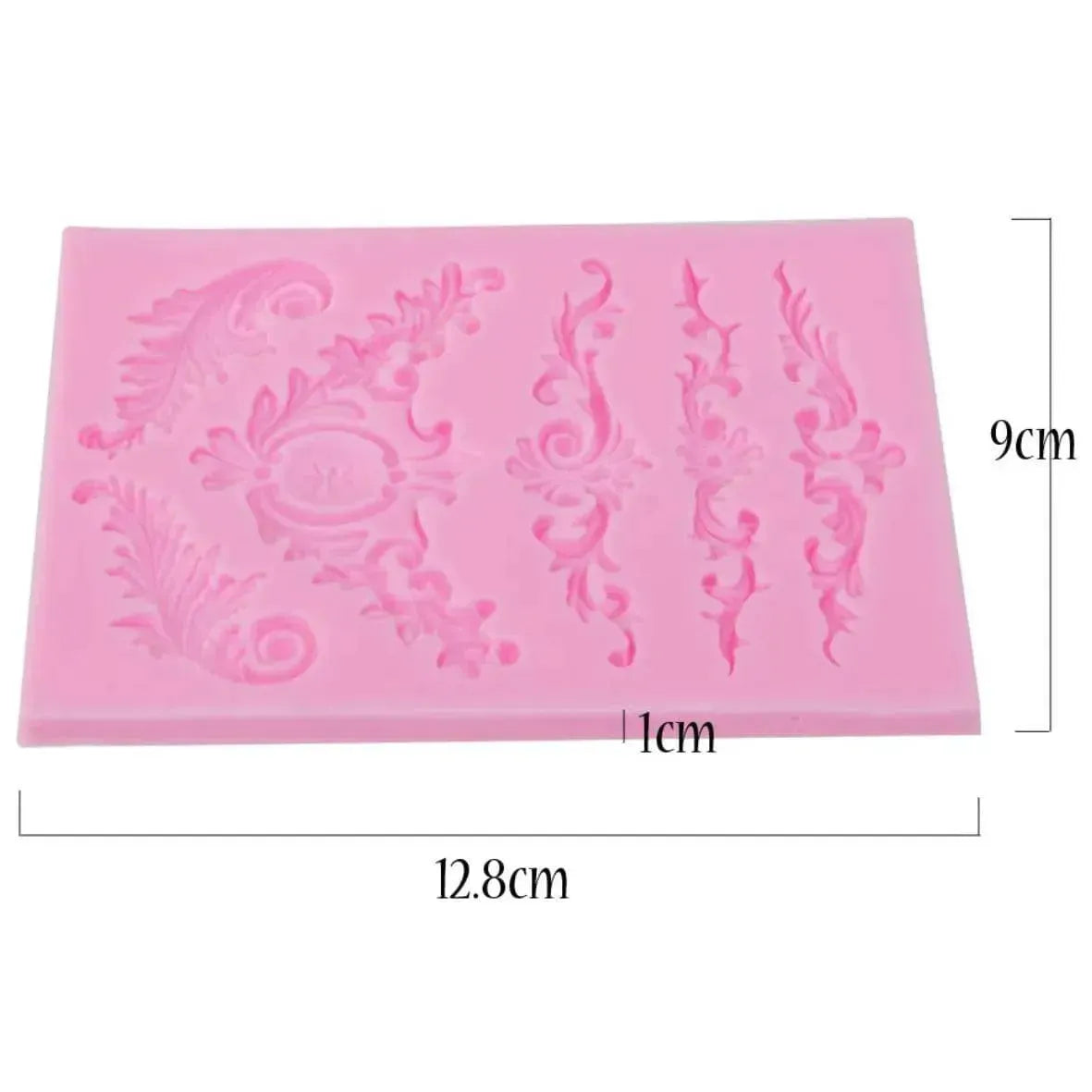 Baroque Crown Royal Throne Scroll Lace Silicone Fondant Gumpaste Mould - thebakingtools.com
