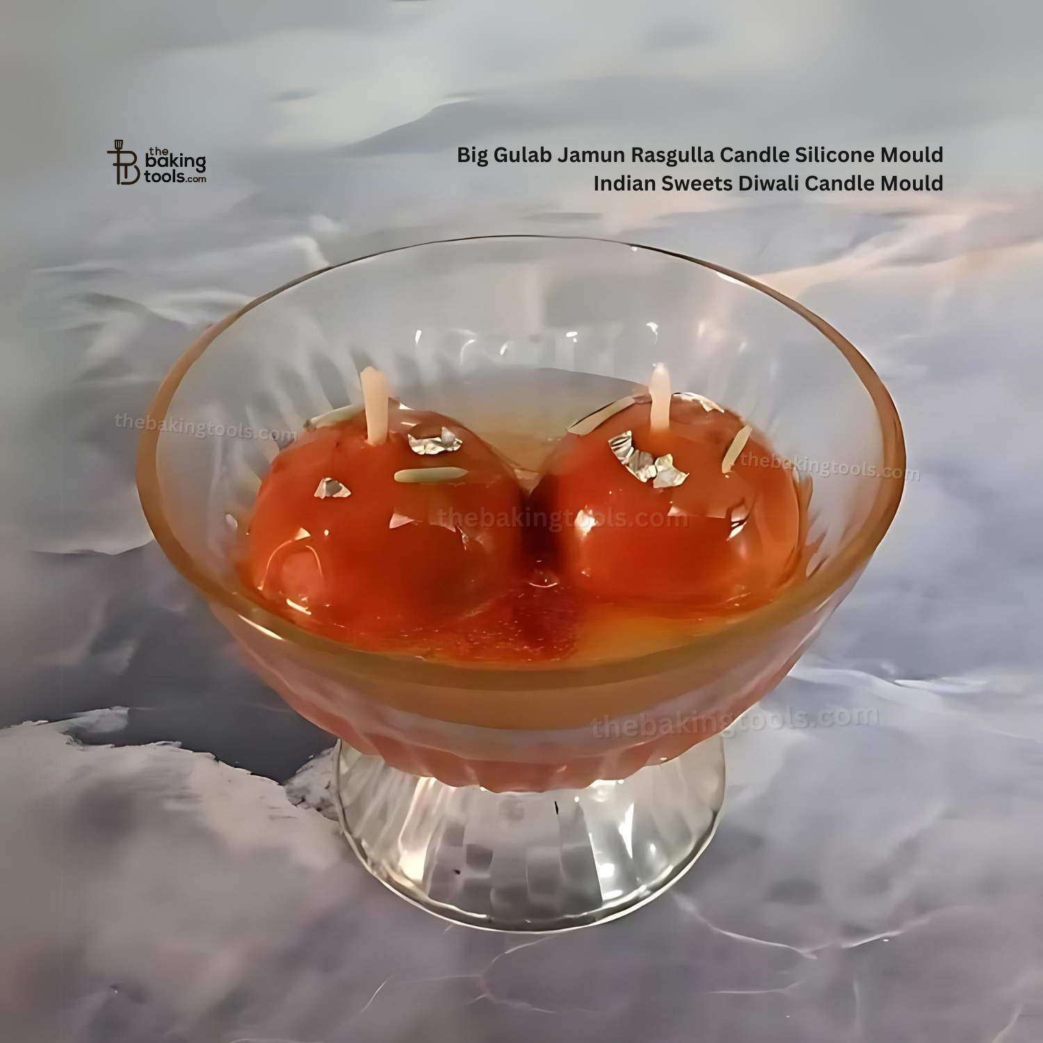 Big Gulab Jamun Rasgulla Candle Silicone Mould Indian Sweets Diwali Candle Mould _ the baking tools (Its an image of Big Gulab Jamun, just for representaion purposes)