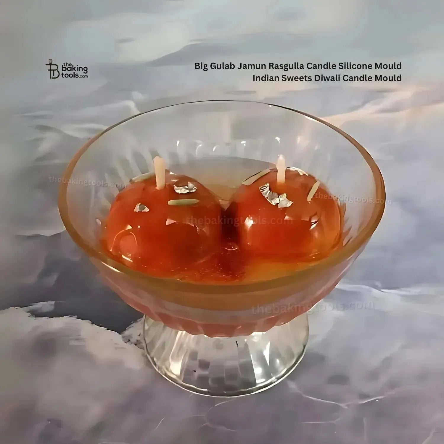 Big Gulab Jamun Rasgulla Candle Silicone Mould Indian Sweets Diwali Candle Mould HBY901 - thebakingtools.com
