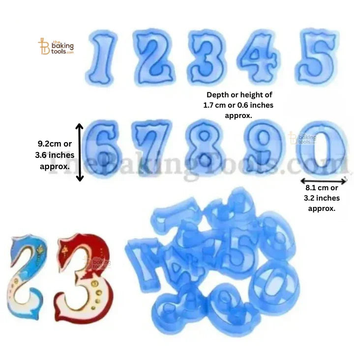 Big Jumbo Blue Number Plunger Cutter Set (0–9)