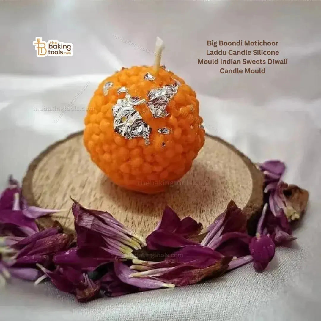 Big Boondi Motichoor Laddu Candle Silicone Mould Indian Sweets Diwali Candle Mould HBY874 - thebakingtools.com