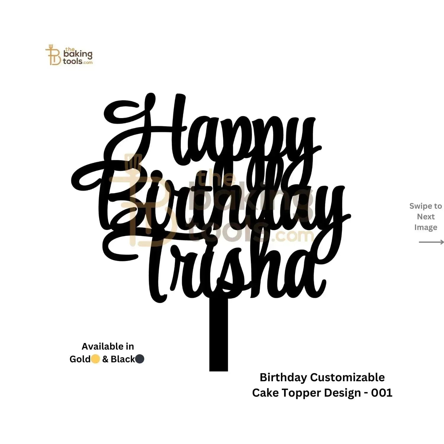 Birthday Customizable Personalised Cake Topper Design - 001 - (NO COD) - thebakingtools.com