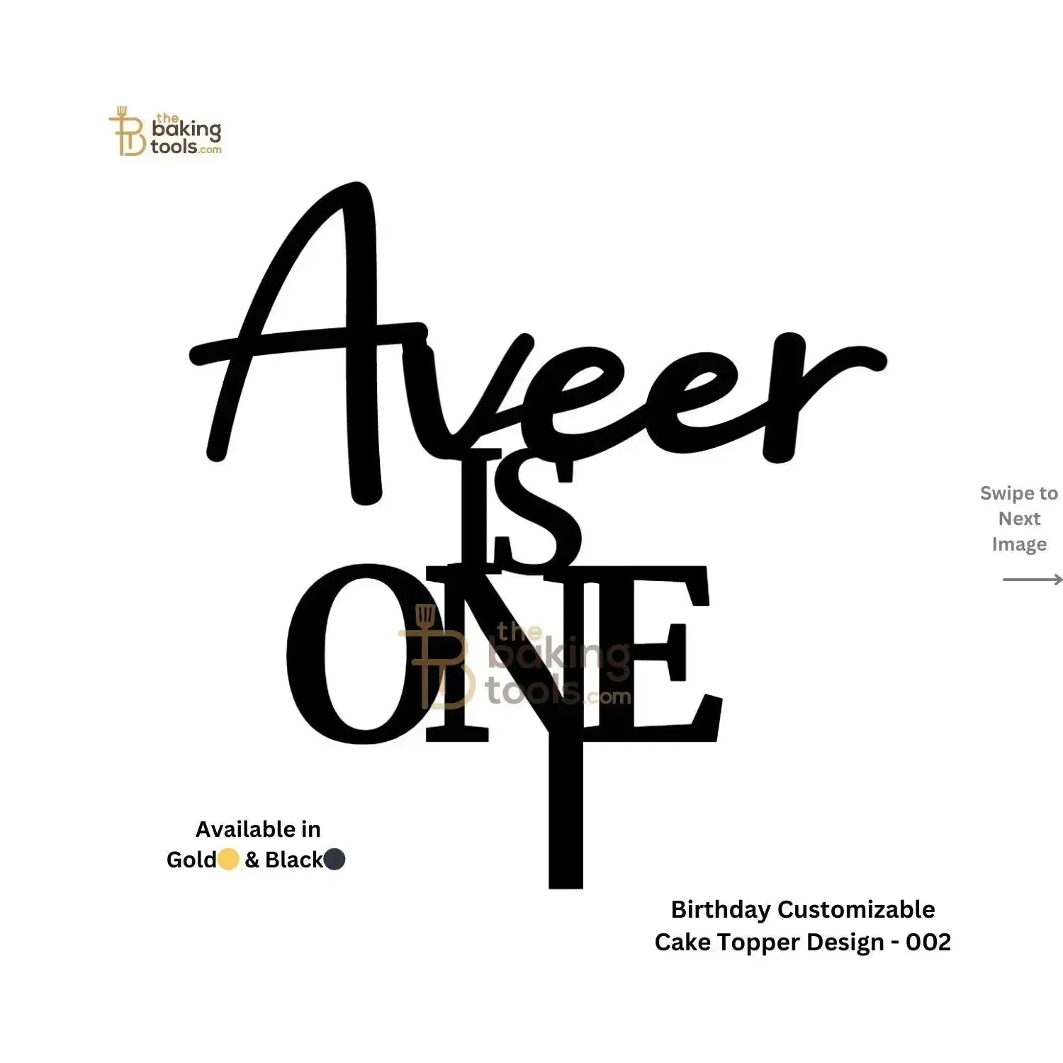Birthday Customizable Personalised Cake Topper Design - 002 (Copy) - thebakingtools.com