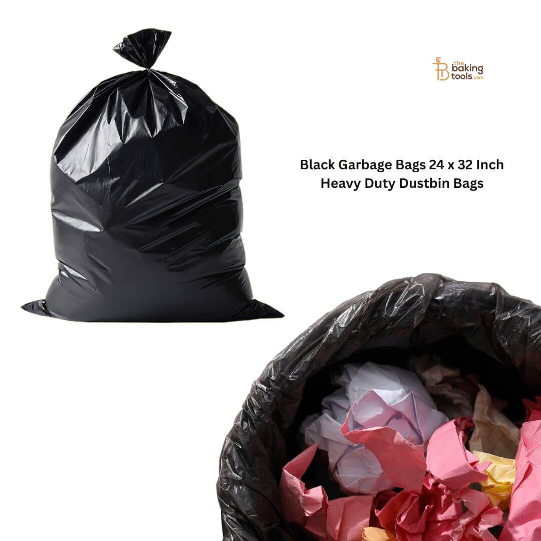Black Garbage Bags 24 x 32 Inch – Heavy Duty Dustbin Bags