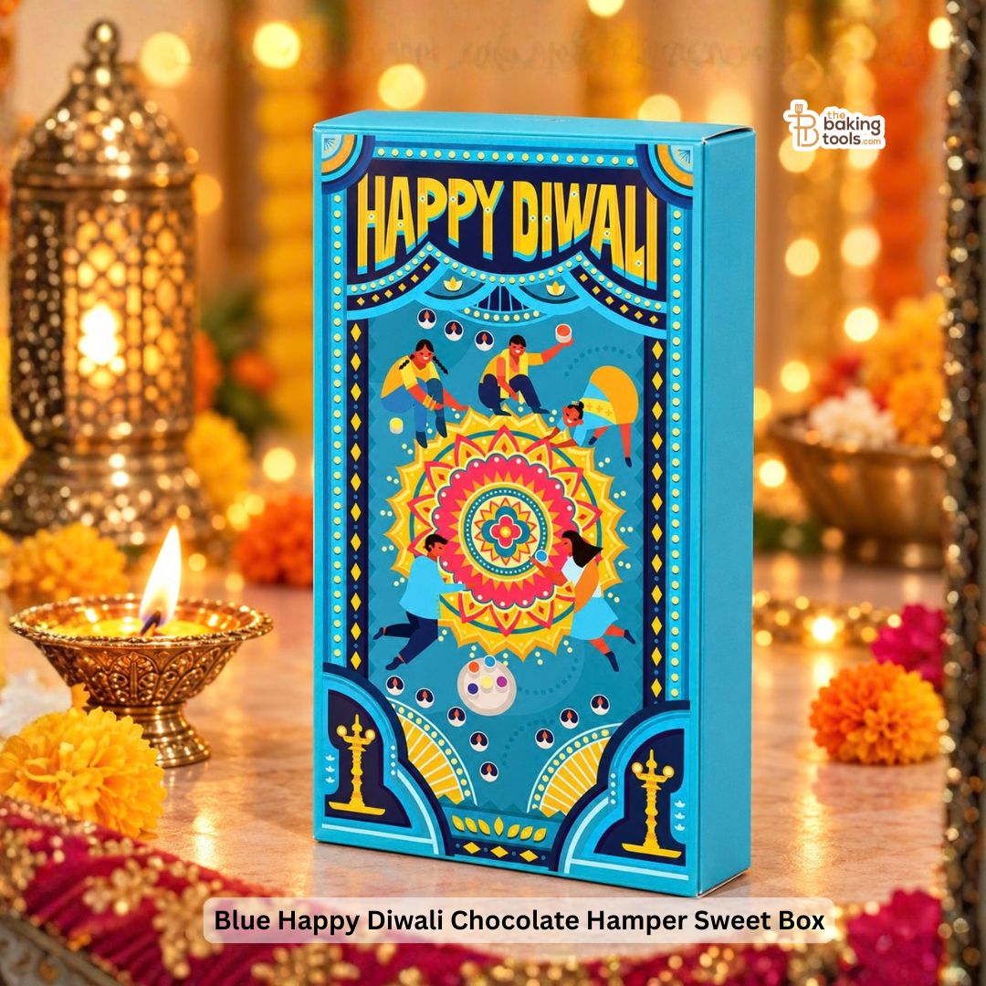 Blue Happy Diwali Chocolate Hamper Sweet Box -  Pack of 10