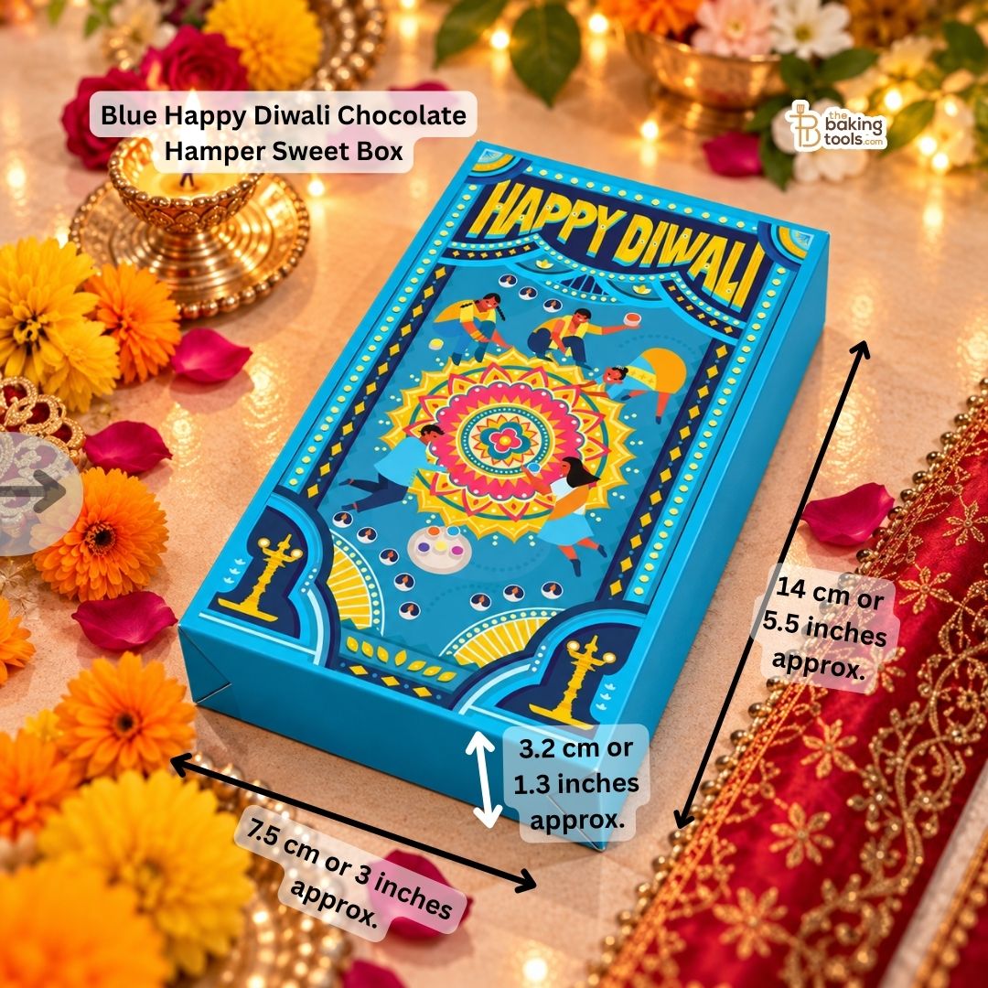 Blue Happy Diwali Chocolate Hamper Sweet Box -  Pack of 10