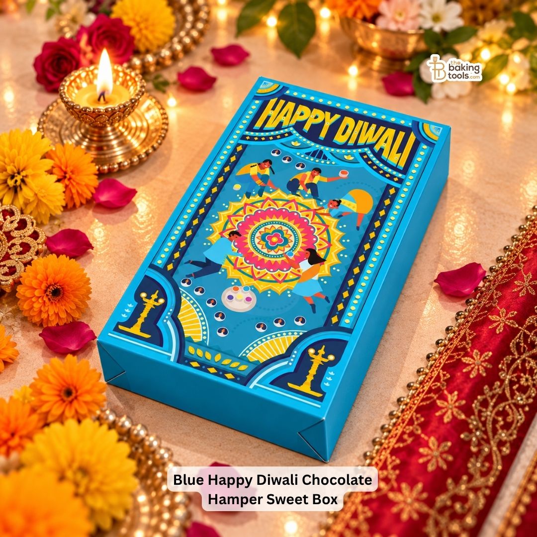 Blue Happy Diwali Chocolate Hamper Sweet Box -  Pack of 10
