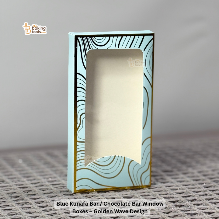 Blue Kunafa Bar / Chocolate Bar Window Box – Golden Wave Design