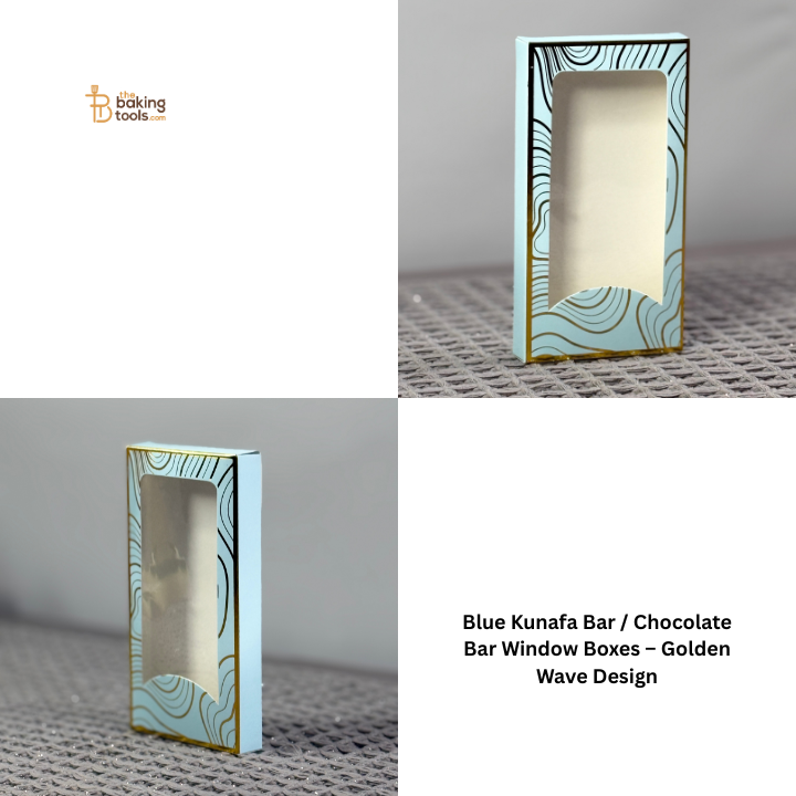 Blue Kunafa Bar / Chocolate Bar Window Box – Golden Wave Design