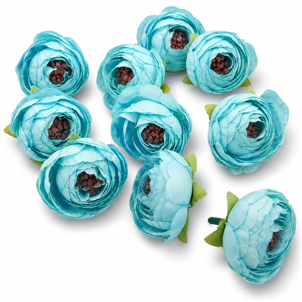 Blue Peony Artificial Flower - Pack of 10