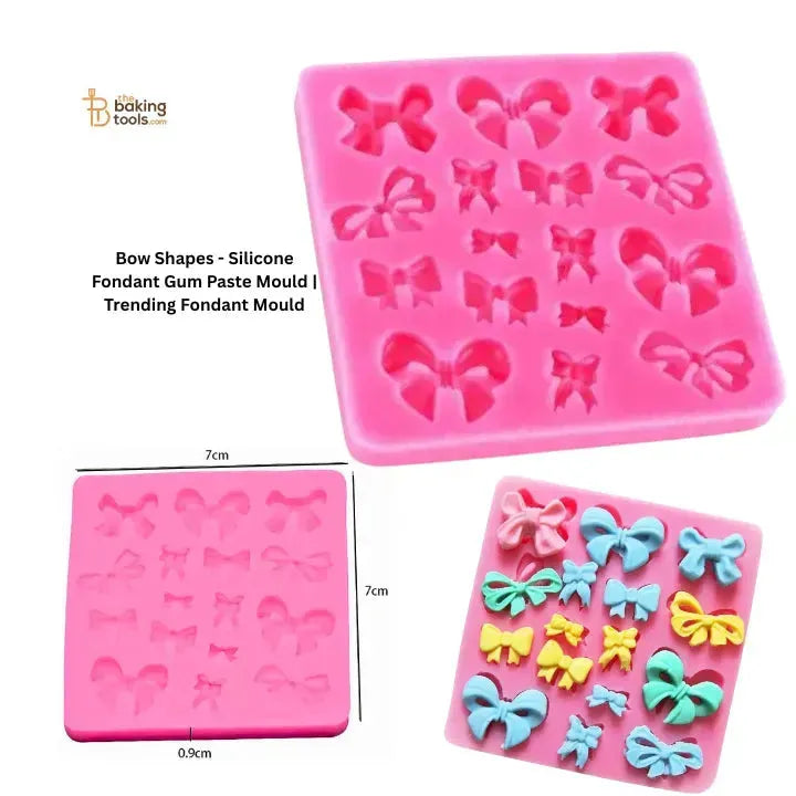 Bow Shapes - Silicone Fondant Gum Paste Mould | Trending Fondant Mould - thebakingtools.com