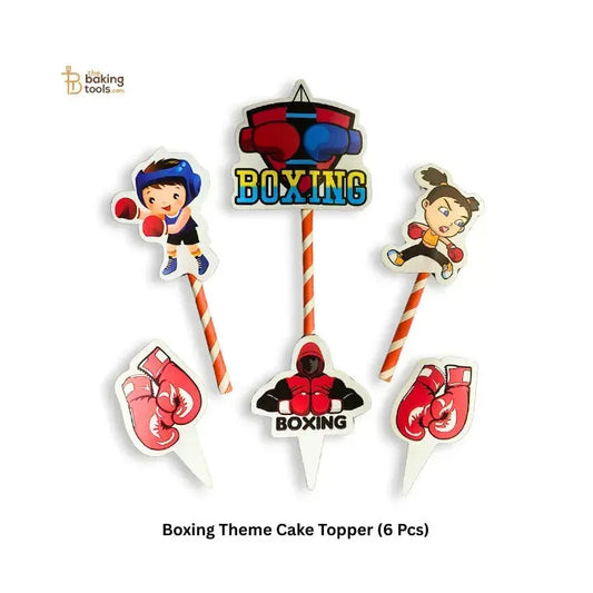 Boxing Theme Cake Topper (6 Pcs) - thebakingtools.com