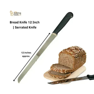 12 Inch Bread Knife – Sharp Serrated Knife for Clean Slicing