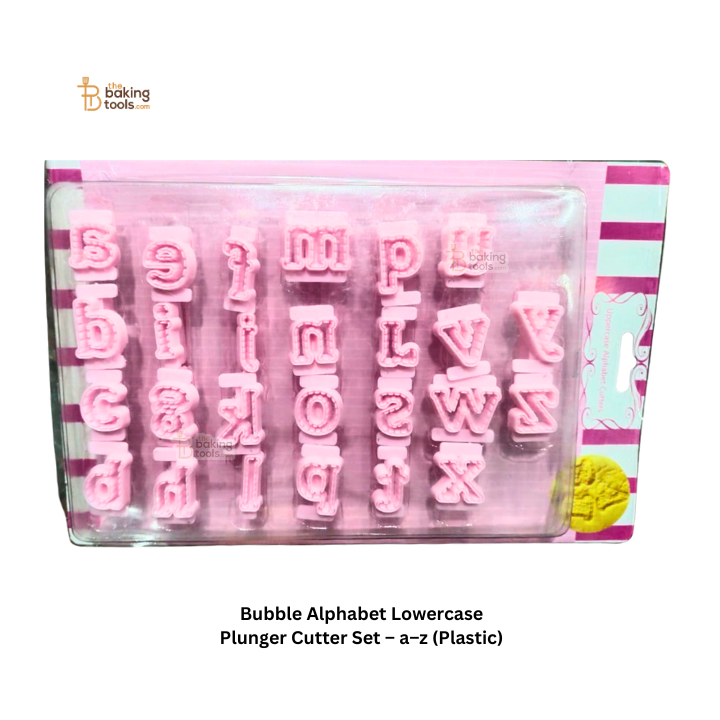 Bubble Alphabet Lowercase Plunger Cutter Set – a–z (Plastic)