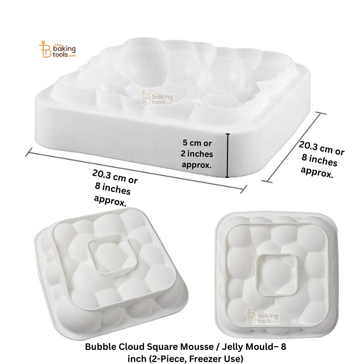 Bubble Cloud Square Mousse / Jelly Mould– 8 inch