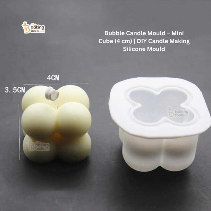 Bubble Candle Mould – Mini Cube (4 cm) | DIY Candle Making Silicone Mould - RM205B